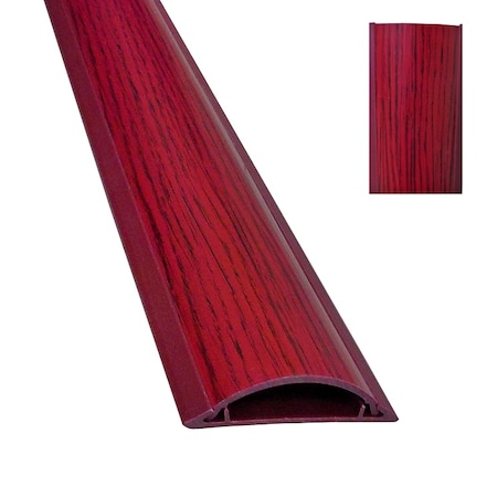 Electriduct Cable Protector, 9/16 in H, 59 in L, 2 in W, 1 Channel, PVC, Cherry Wood CSX-2-59-WGC